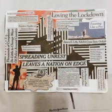 Newspapers and news reports displaying current information