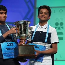 Children taking part in a spelling bee