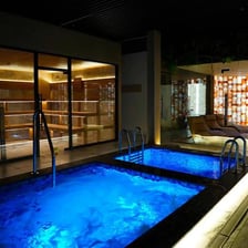 Quiet spa interior with a relaxation pool