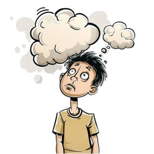 A cartoon illustration of a foolish person