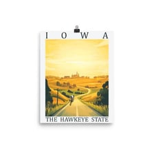 A landscape in Iowa, known as the Hawkeye State