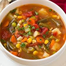A bowl of soup served at a traditional diner.