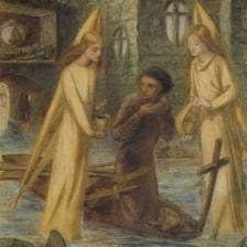 An illustration of Elaine of Corbenic from Arthurian legend.
