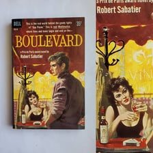 A vintage pulp-fiction paperback book