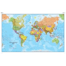 A political world map showing nations separated by borders.