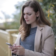 A photograph displayed on a smartphone