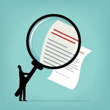 A person reviewing a document that guarantees coverage