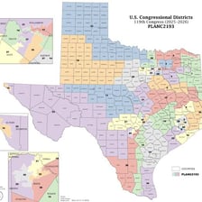 Map showing revised district boundaries.