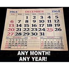 Calendar pages representing days before the present