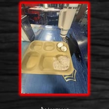 A small, meager portion of food