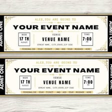 A ticket being given for complimentary admission.