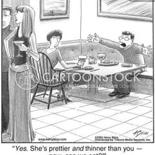 Illustration of a tactless conversation