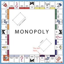A Monopoly board showing the Baltic Avenue property space.