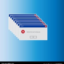 A screen displaying an error message.