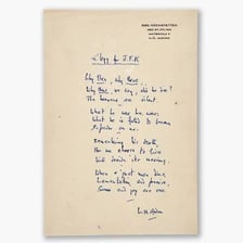 A handwritten poem of mourning.
