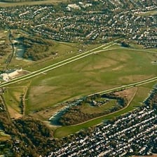 Epsom Downs racecourse in England