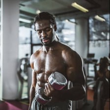 An athlete lifting a heavy weight