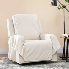 Loose fabric hanging in folds over a chair