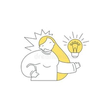 An illustration of a person dismissing a proposed new idea.