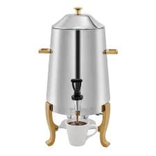 Large insulated urns used to dispense coffee.