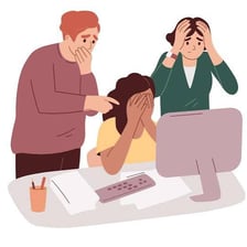 An illustration of someone making a careless mistake