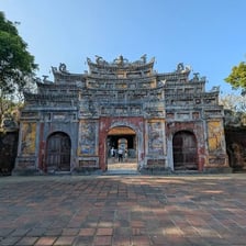 A gateway forming an entrance to a property