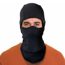 A black ski mask covering a person’s face