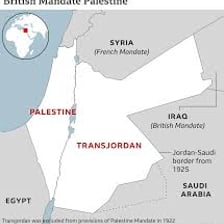 A map showing Israel directly west of Jordan.