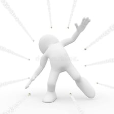 A person moving aside to avoid an approaching object