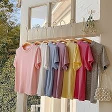 Plain casual T-shirt displayed as clothing