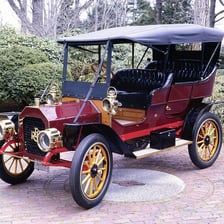 A vintage REO automobile