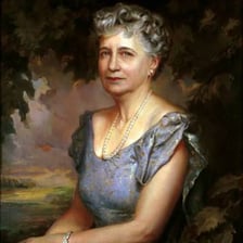 A portrait of former first lady Bess Truman