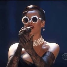 Rihanna performing her song “Diamonds.”
