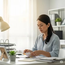 A person completing a simple task with ease