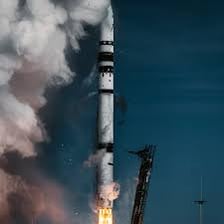 A rocket rising during launch