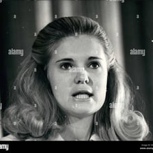 A portrait of Tricia Nixon, daughter of President Richard Nixon.
