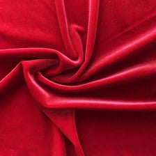 A vivid scarlet-red fabric swatch