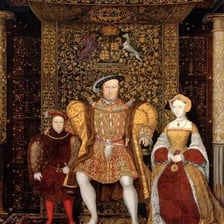 A historical portrait grouping associated with Henry VIII and the Tudor dynasty