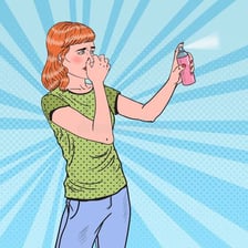 An air freshener used to combat an unpleasant odor.