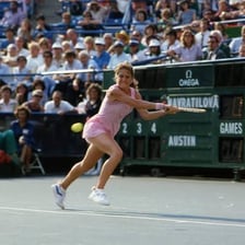 Tracy Austin playing tennis at the 1981 U.S. Open