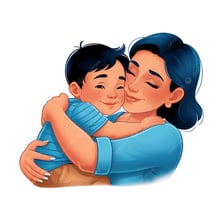 Two people expressing strong affection for each other