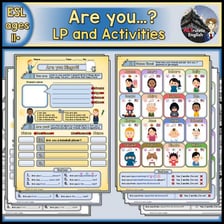 An educational English grammar example showing the phrase “you are”