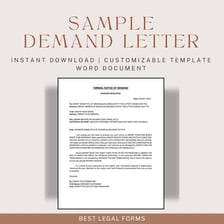 A document representing a formal demand
