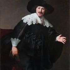 A person standing up from a chair