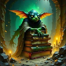 A small mischievous fantasy creature resembling a gnome