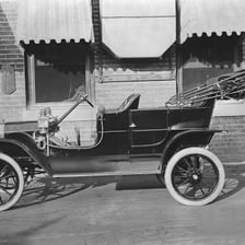 Vintage Ford Model T automobiles.