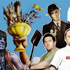 A humorous scene parodying a familiar film style
