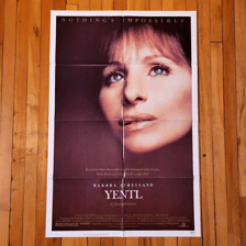 A poster for the 1983 film Yentl starring Barbra Streisand
