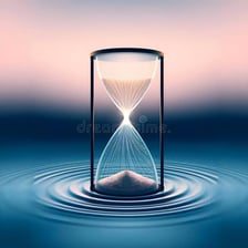 Hourglass used as a symbol of endless time