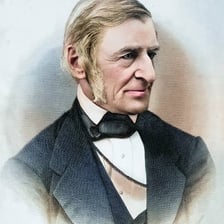 Portrait of American essayist Ralph Waldo Emerson